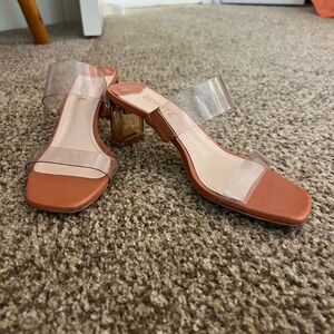 Schultz nude/clear Ariella sandal